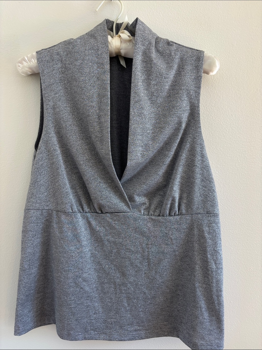 AGB Shimmer Gray Sleeveless Top